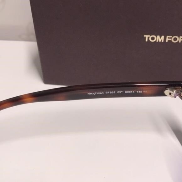 New Authentic Tortoiseshell Sunglasses with Purple Lenses TF882 53y","descriptio - Picture 5 of 13